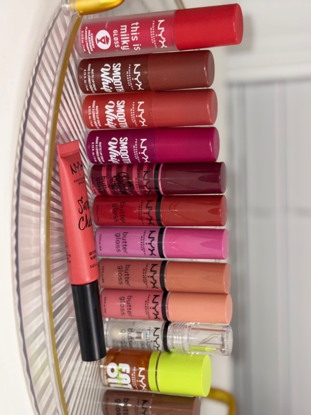 NYX Lip Bundle - Butter Gloss, Smooth Whip, Fat Oil, Sweet Cheeks, Milky Gloss
